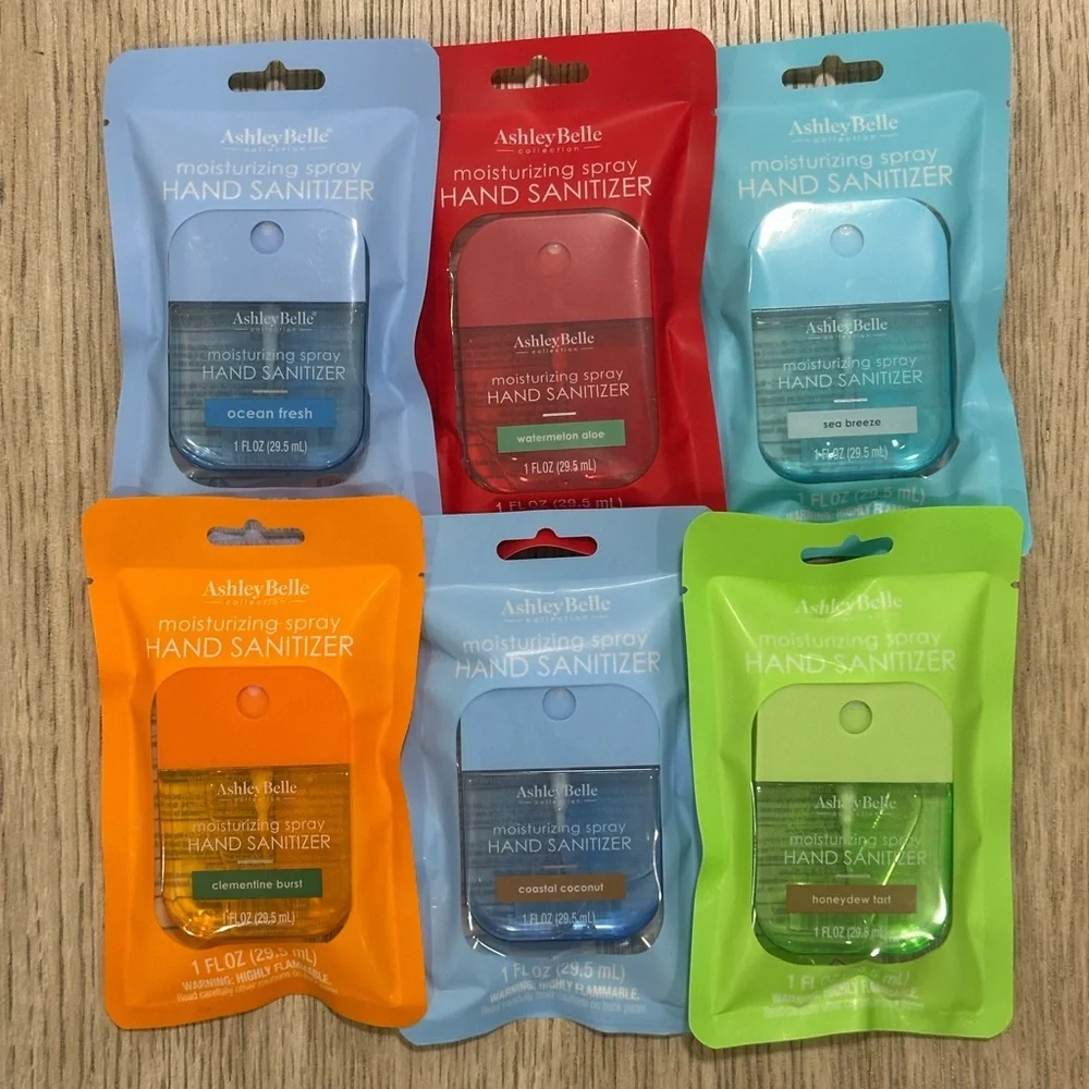 Kids Moisturizing Spray Hand Sanitizer Pack - 6 Assorted Colors